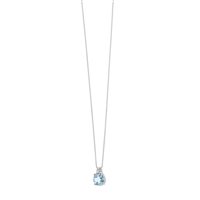 Necklace Comete Woman Acquamarina in Gold Diamante GLQ264